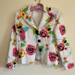Vintage Designs by Seymour Multicolored Floral Blazer